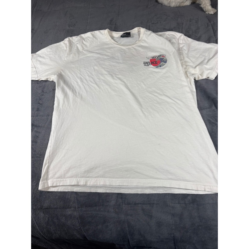 Illest Hot Wheels Fatlace Garage T-Shirt Mens XL White Graphic Race Car USA Made